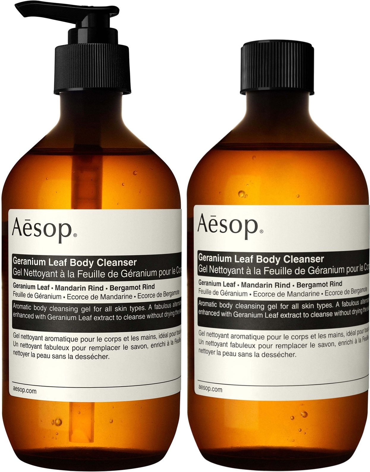 Geranium Leaf Body Cleanser & Refill Duo