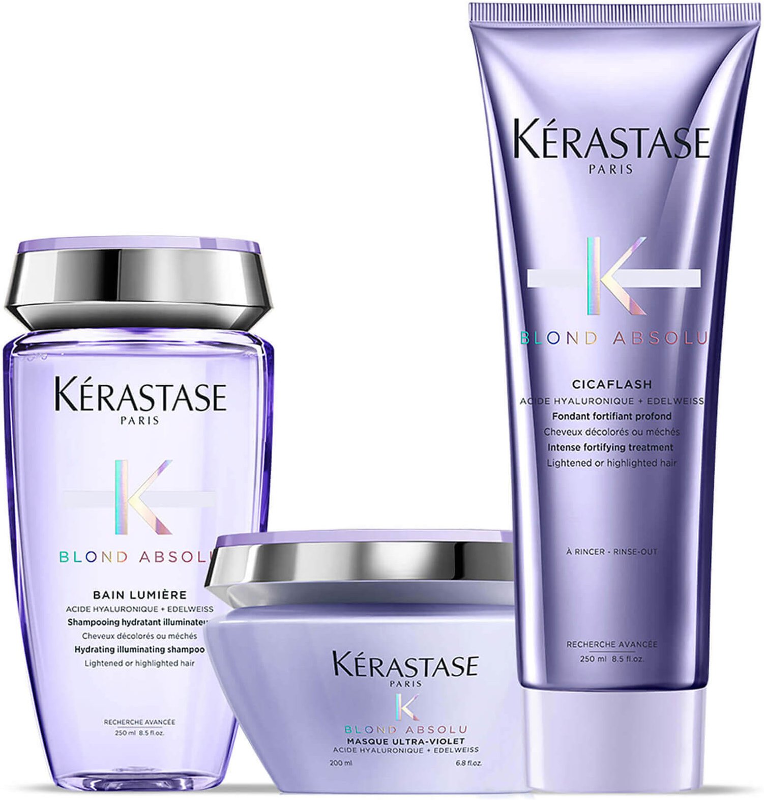 Kérastase Blond Absolu Lumiere Shampoo, Conditioner and Masque Trio