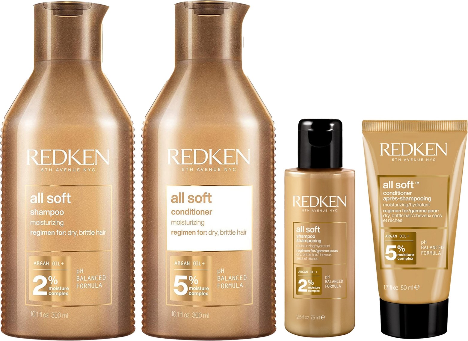 Redken All Soft Shampoo and Conditioner Bundle for Dry Hair