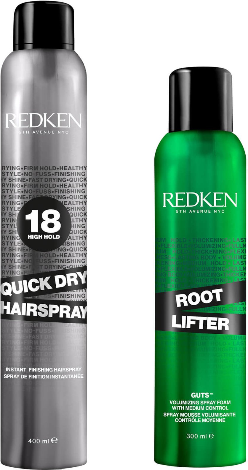 Redken Styling Root Lifting Hair Spray and Quick Dry Hair Spray Bundle