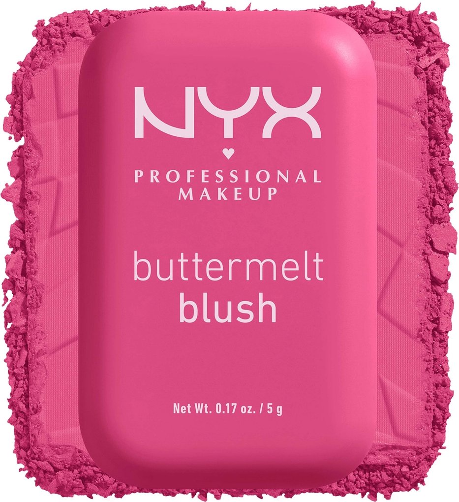NYX Professional Makeup Buttermelt Powder Blush up to 12H Wear, Fade and Transfer Resistant (Various Shades) - Butta wit...