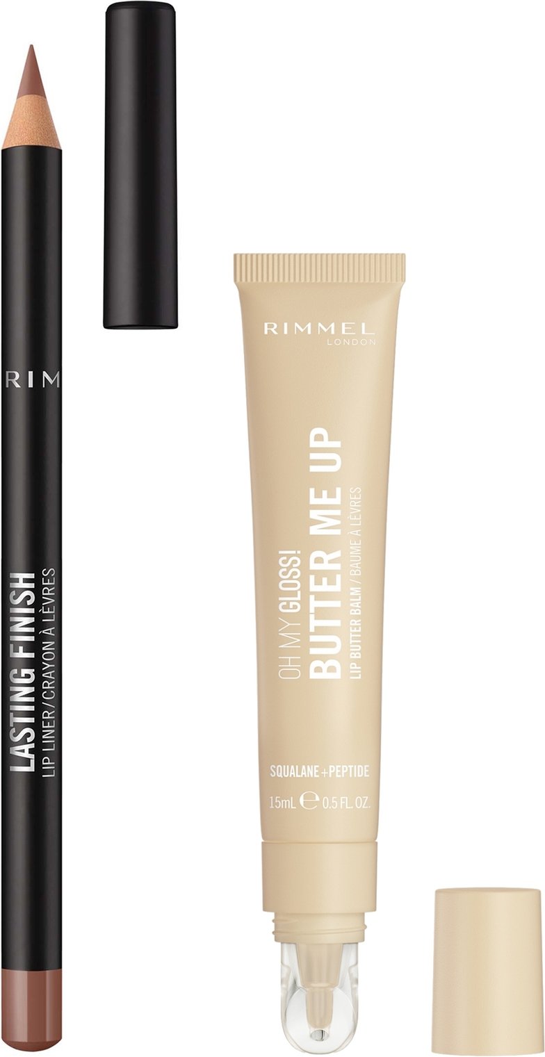 Rimmel Butter Me Up & Lasting Finish Lip Bundle (Various Shades) - 001 Vanilla Frost