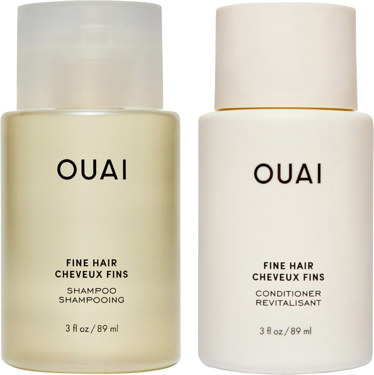 OUAI Fine Shampoo and Conditioner Travel Bundle