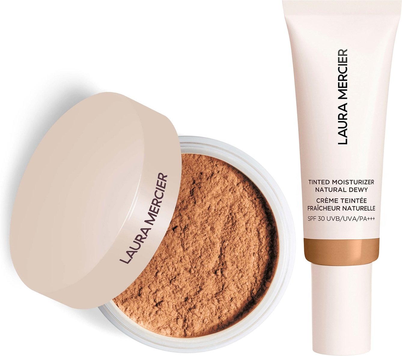 Thumbnail - Laura Mercier Mini Translucent Loose Setting Powder Ultra Blur and Tinted Moisturiser Natural Dewy SPF 30 Duo (Various S...