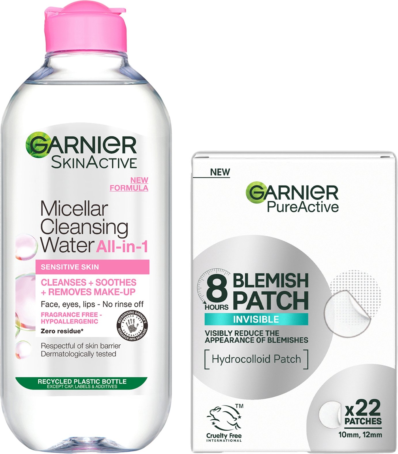 Garnier Skin Micellar Cleanse & Blemish Patch Bundle