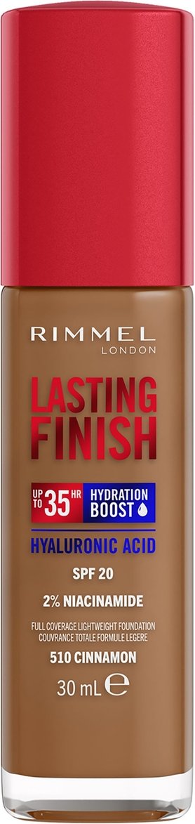 Rimmel Lasting Finish 35Hr Foundation 30 ml (Verschiedene Farbtöne) - 510 Cinnamon