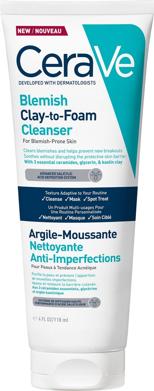 CeraVe Blemish Clay To Foam Cleanser 118ml