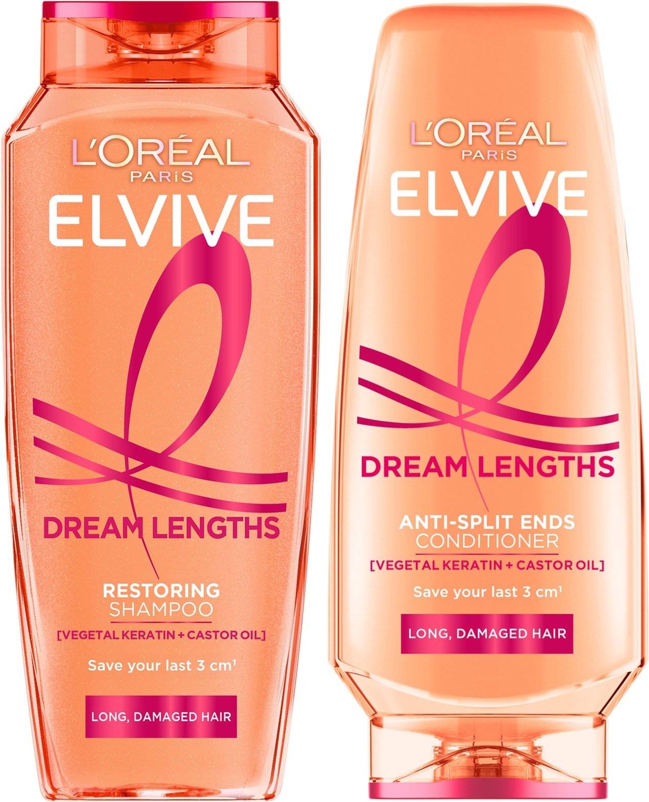 L'Oréal Paris Elvive Dream Lengths Long Hair Shampoo and Conditioner Set