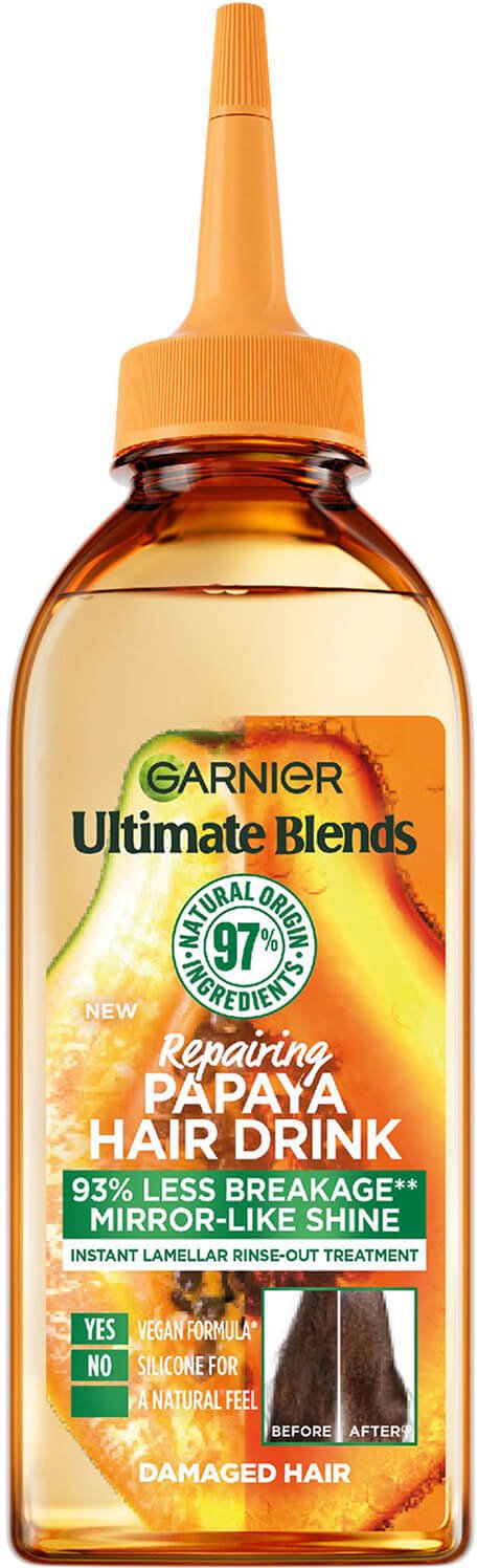 Garnier Ultimate Blends Reparierende Flüssige Papaya Haar-Drink-Spülung für Trockenes Haar 200 ml