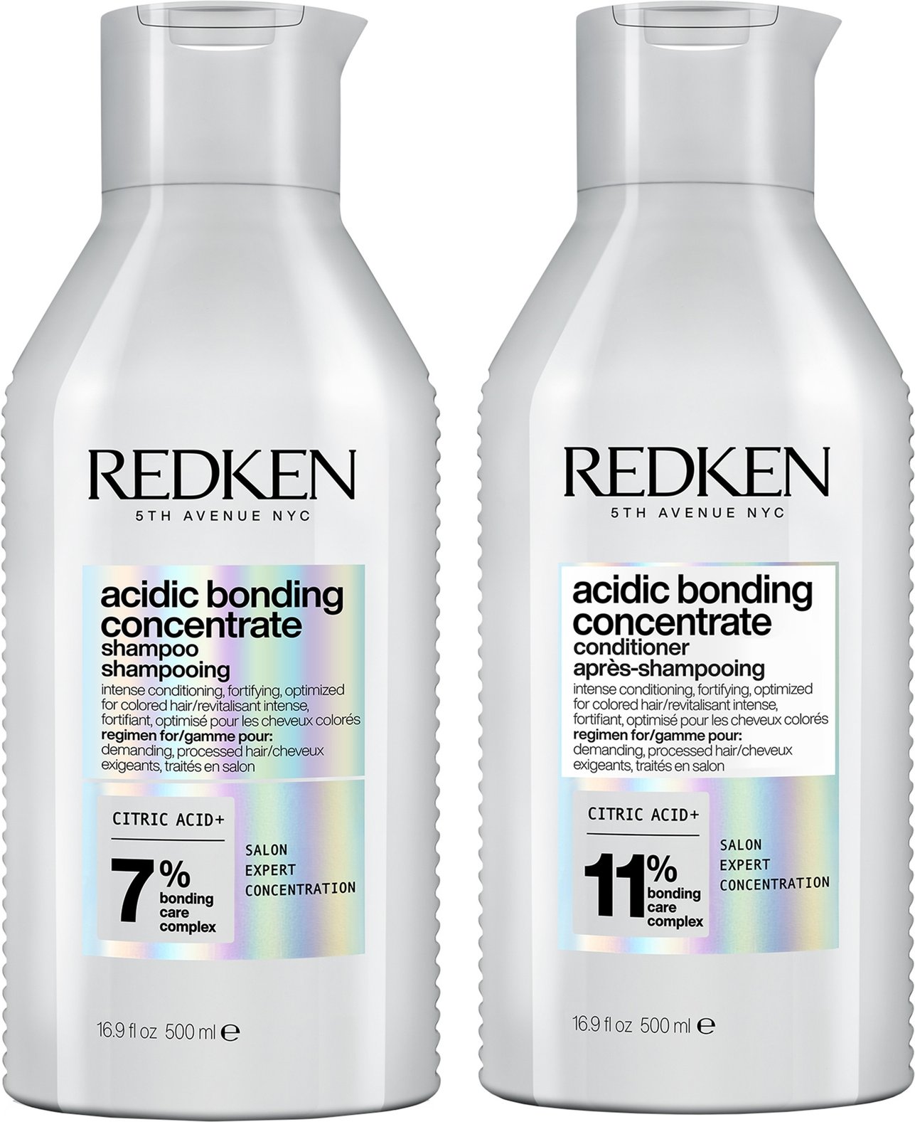 Redken Acidic Bonding Concentrate Shampoo and Conditioner 500ml Bond Repair Supersize Bundle