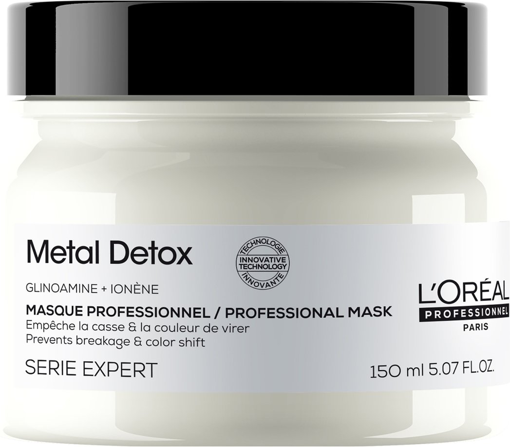 L'Oréal Professionnel Metal Detox Hair Mask, Prevent Breakage & Colour Fade from Hard Water 150ml