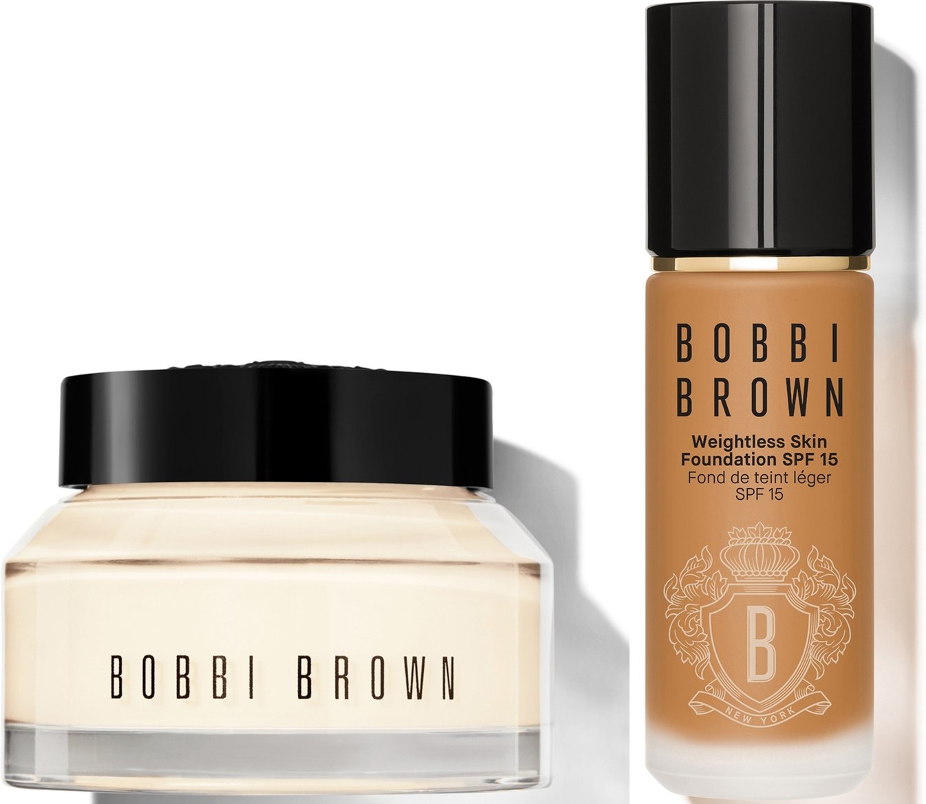 Bobbi Brown 24-hour Hydration Duo - Vitamin Enriched Face Base & Foundation Bundle (Various Shades) - Golden