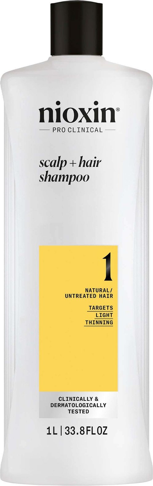 NIOXIN Scalp and Hair Thickening System 1 Shampoo for Natural Hair with Light Thinning 1L
