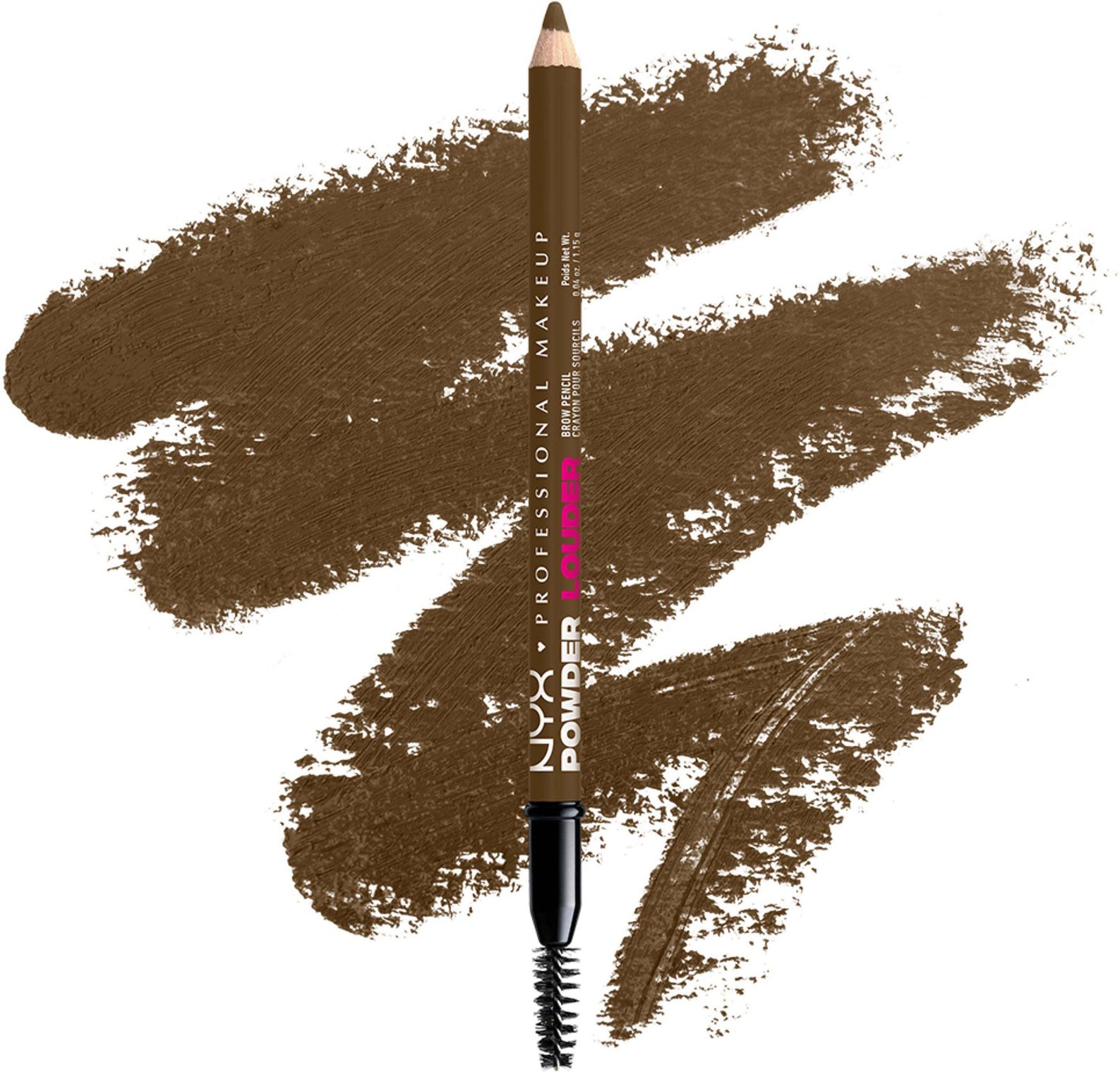 NYX Professional Makeup Powder Louder 12HR Wear Buildable Micro-Fibres Brow Pencil 2g (Various Shades) - Soft Brown
