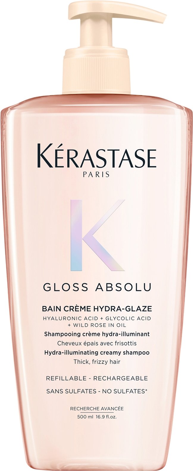 Kérastase Gloss Absolu Bain Crème Hydra-Glaze Shampoo For Thick Frizzy Hair 500ml