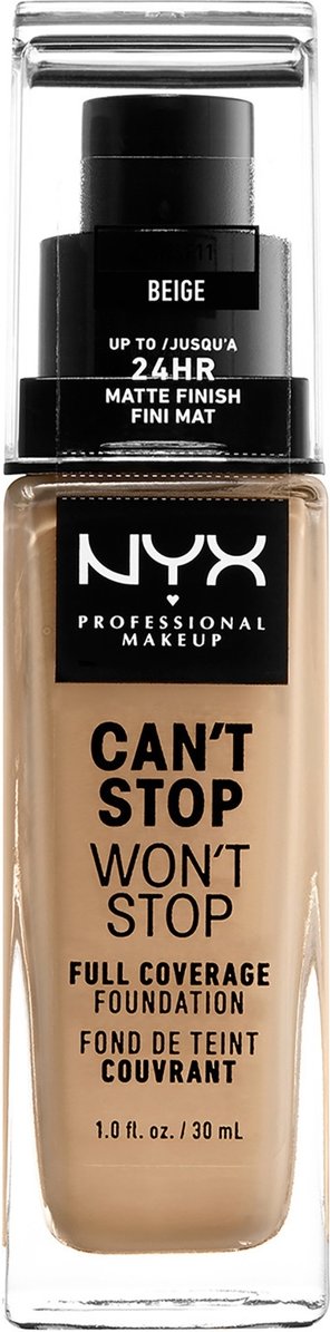 NYX Professional Makeup Can't Stop Won't Stop 24 Hour Foundation (verschiedene Farbtöne) - Beige