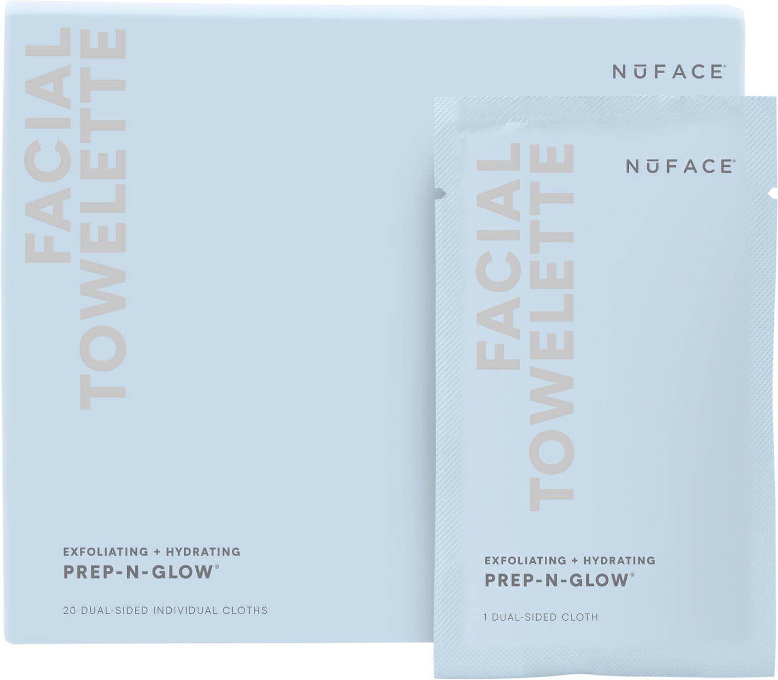 NuFACE Prep-N-Glow Facial Towelette (20 Pack)