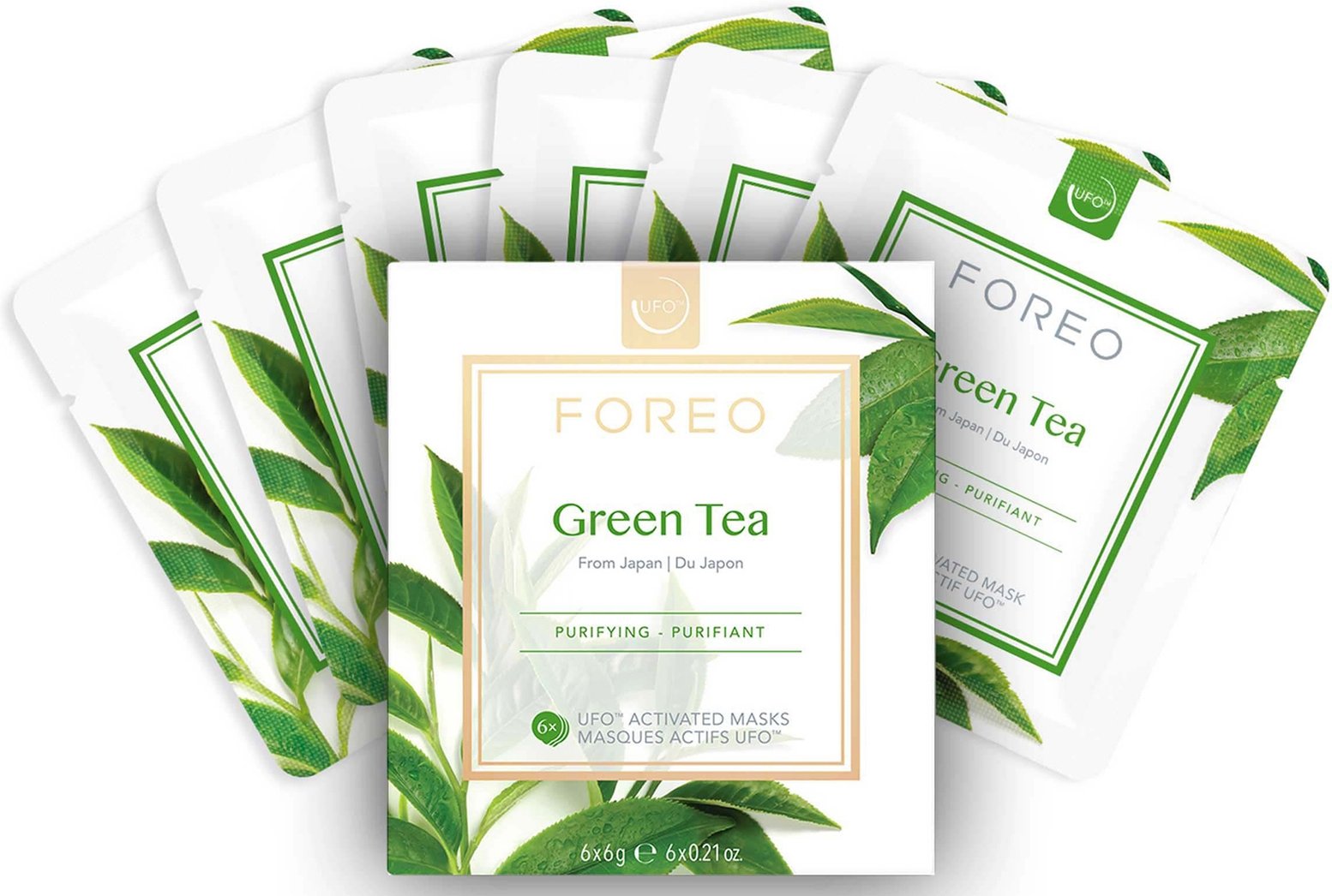 FOREO Green Tea UFO Reinigende Gesichtsmaske (6er-Packung)