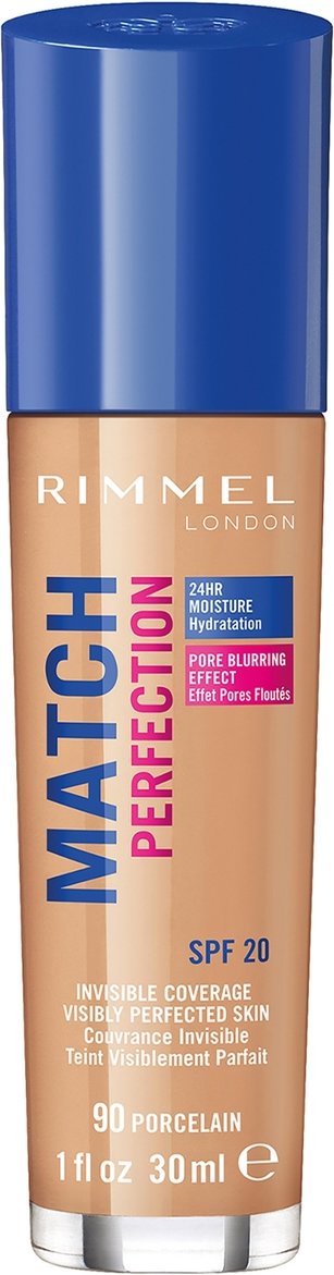 Thumbnail - Rimmel London LSF 20 Match Perfection Foundation 30 ml (Verschiedene Farbtöne) - Porcelain