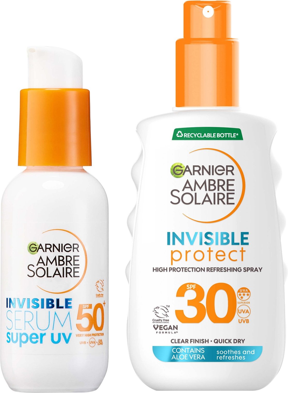 Garnier Ambre Solaire Invisible Sun Protection SPF Face & Body Bundle