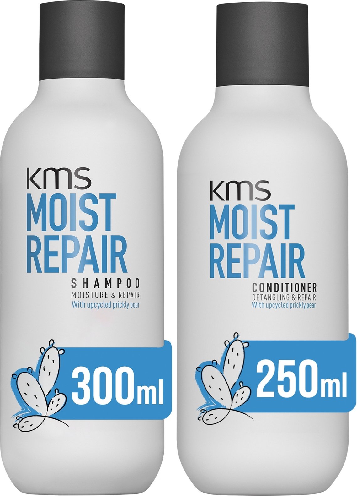 KMS Moist Repair Hair Rescue Shampoo and Conditioner Bundle for Dry and Damaged Hair