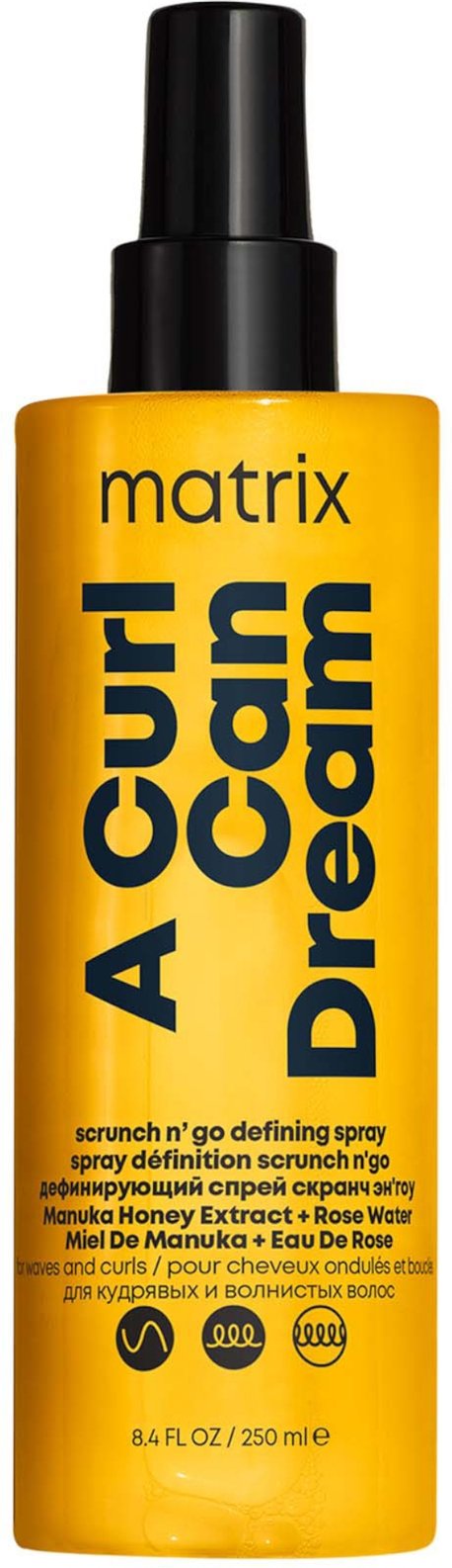 Matrix A Curl Can Dream Scrunch 'N' Go Definierendes Spray mit 230°C Hitzeschutz für definierte Wellen und Locken 150 ml