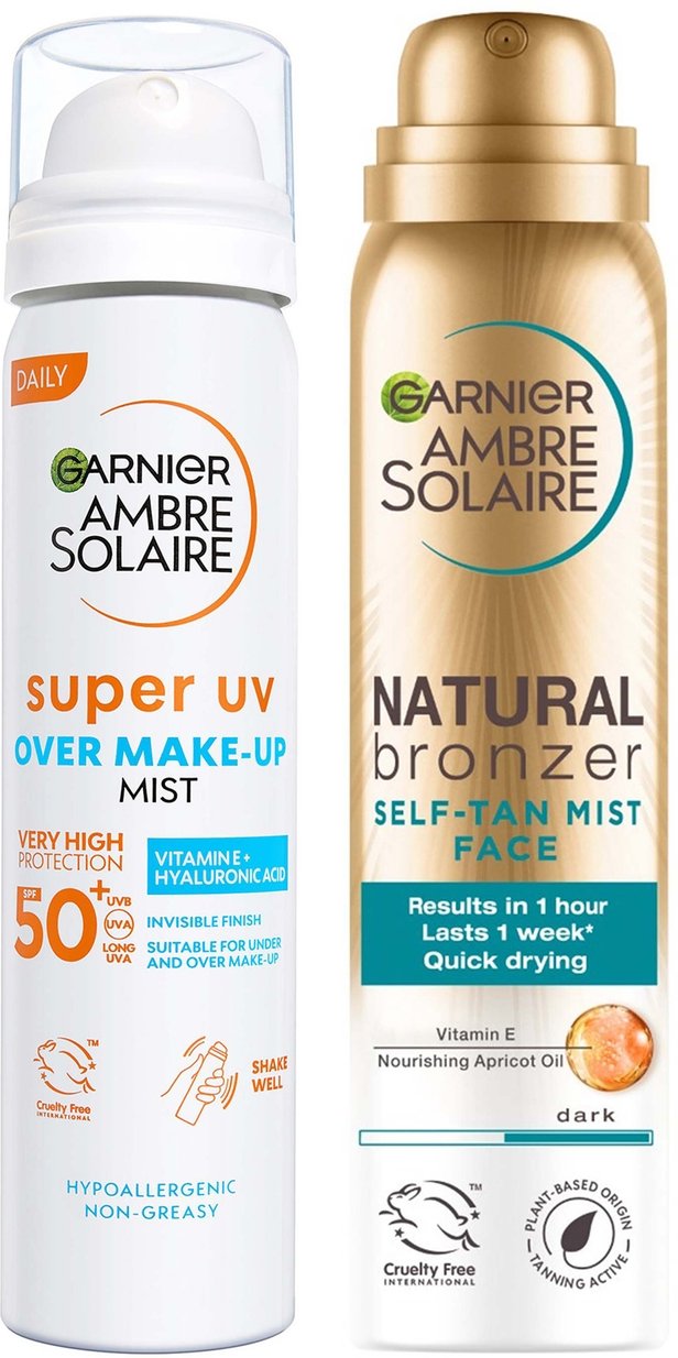 Garnier Ambre Solaire Face SPF50+ Mist and Self Tan Mist 75ml