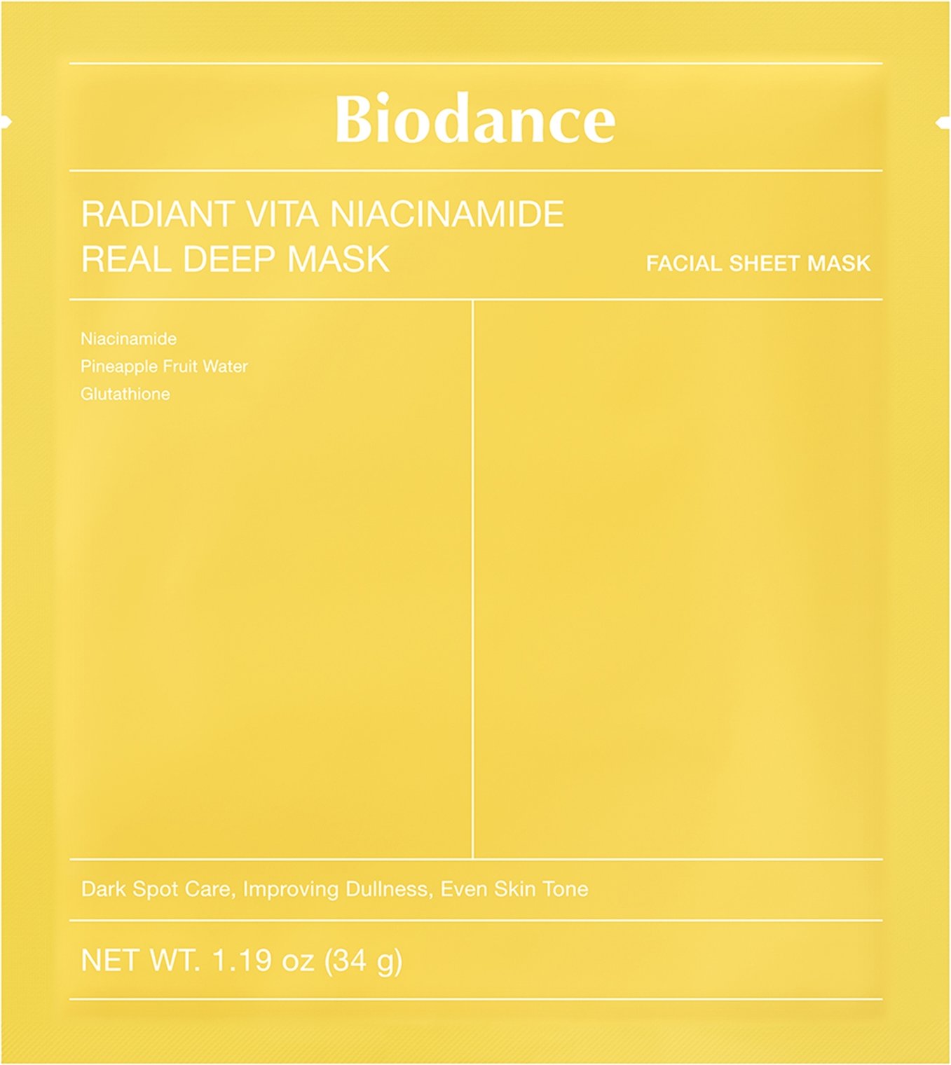 Biodance Radiant Vita Niacinamide Real Deep Mask (4 Pack)
