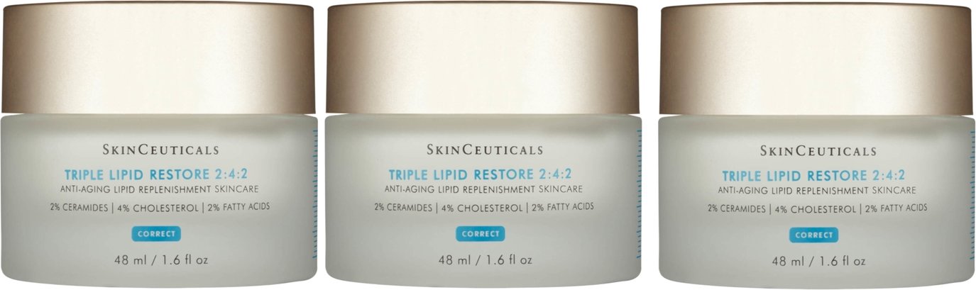 SkinCeuticals Triple Lipid Restore 2:4:2 Anti-Ageing Cream for Dry Skin 48ml (Three Pack)