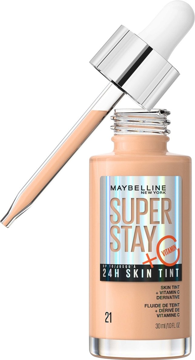 Maybelline Super Stay up to 24H Skin Tint Foundation + Vitamin C 30ml (Various Shades) - 21