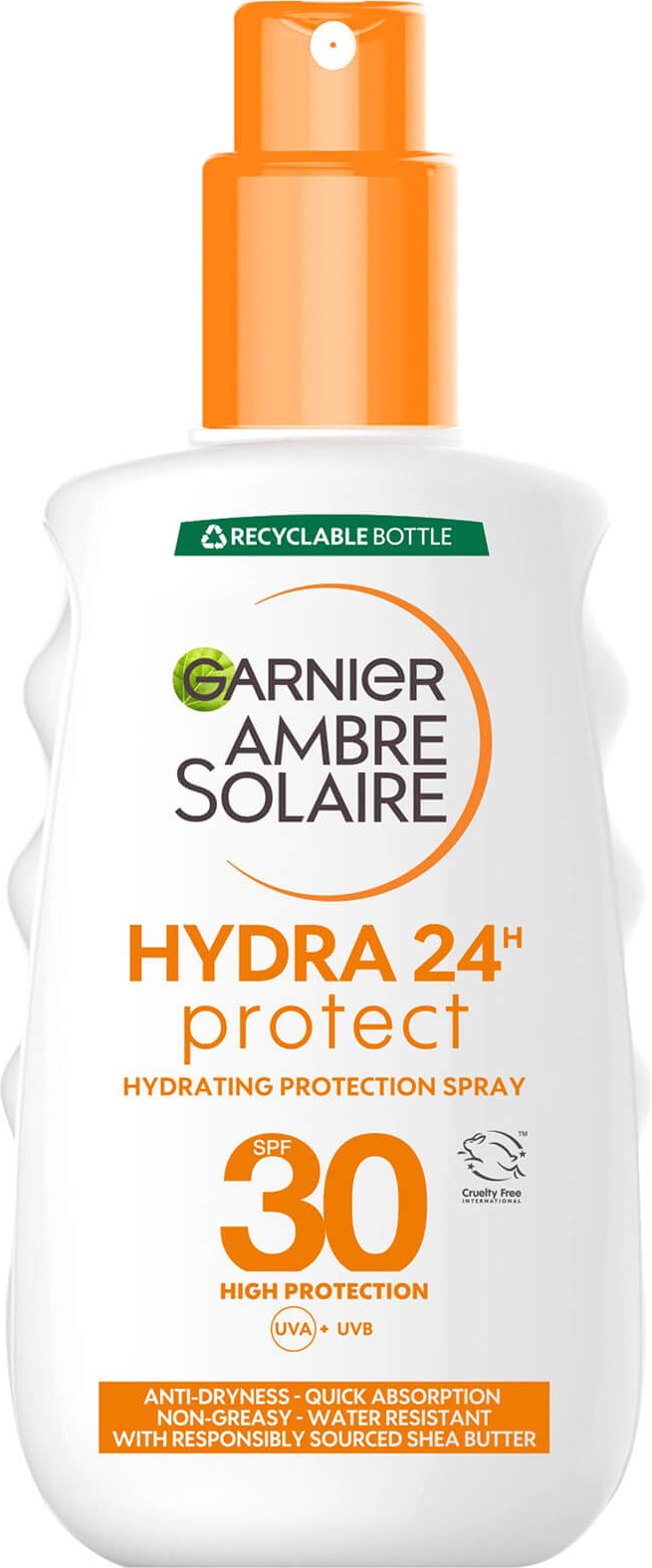 Garnier Ambre Solaire Schützendes Spray 24-Stunden-Feuchtigkeitspflege LSF 30 200 ml