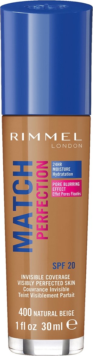Thumbnail - Rimmel London LSF 20 Match Perfection Foundation 30 ml (Verschiedene Farbtöne) - Natural Beige
