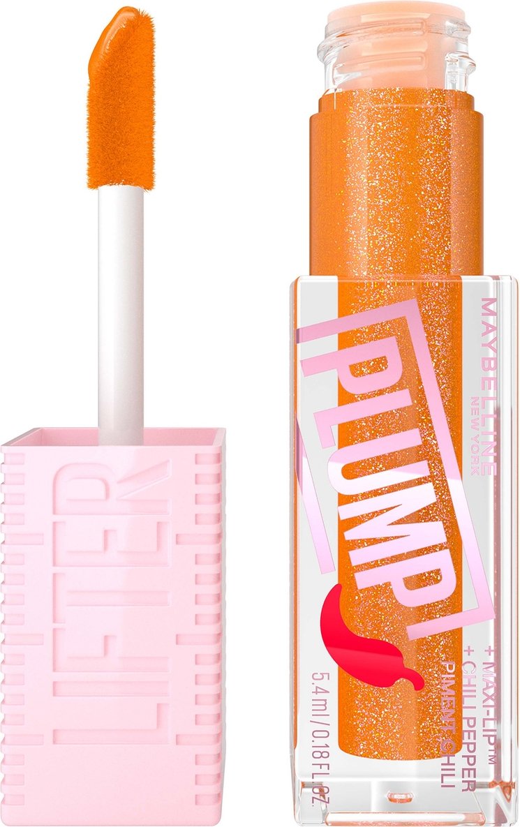 Maybelline Lifter Gloss Aufpolsterndes Lipgloss Langanhaltende Formel mit Hyaluronsäure & Chillipfeffer (Verschiedene Fa...