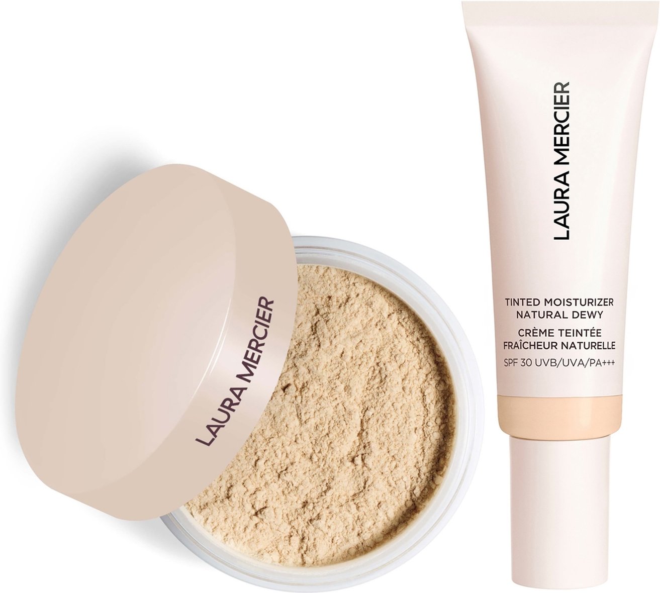 Thumbnail - Laura Mercier Mini Translucent Loose Setting Powder Ultra Blur and Tinted Moisturiser Natural Dewy SPF 30 Duo (Various S...