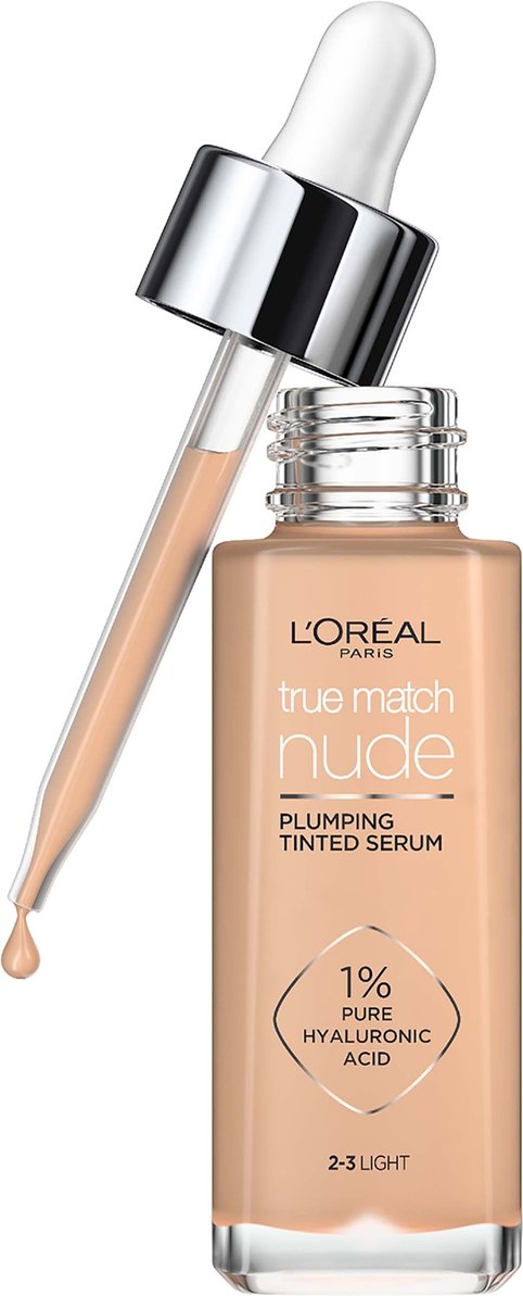 L'Oréal Paris True Match Nude Plumping Tinted Serum (Various Shades) - 2-3 Light