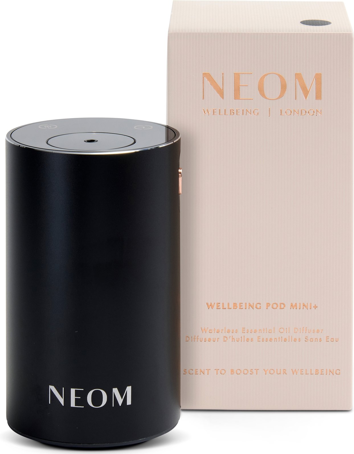 Neom Wellbeing London Pod Mini+ Waterless Essential Oil Diffuser Black