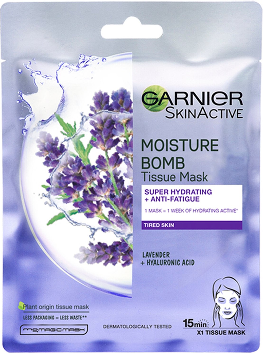 Garnier Moisture Bomb Lavender Hydrating Face Sheet Mask
