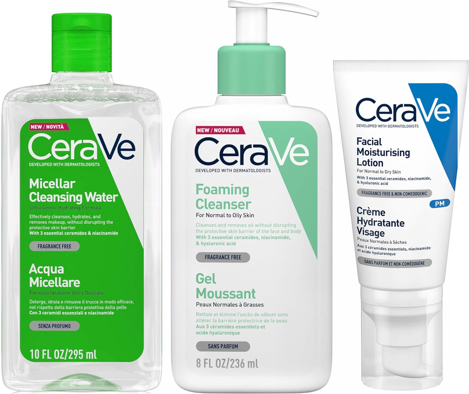 Thumbnail - CeraVe Foaming 3 Step Double Cleanse and Moisturise Bundle