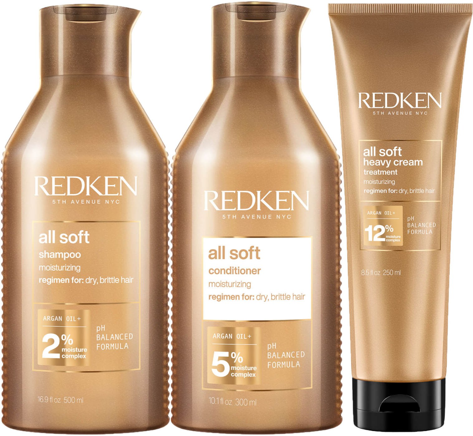 Redken All Soft Pflege Trio für dickes Haar (3 Produkte)