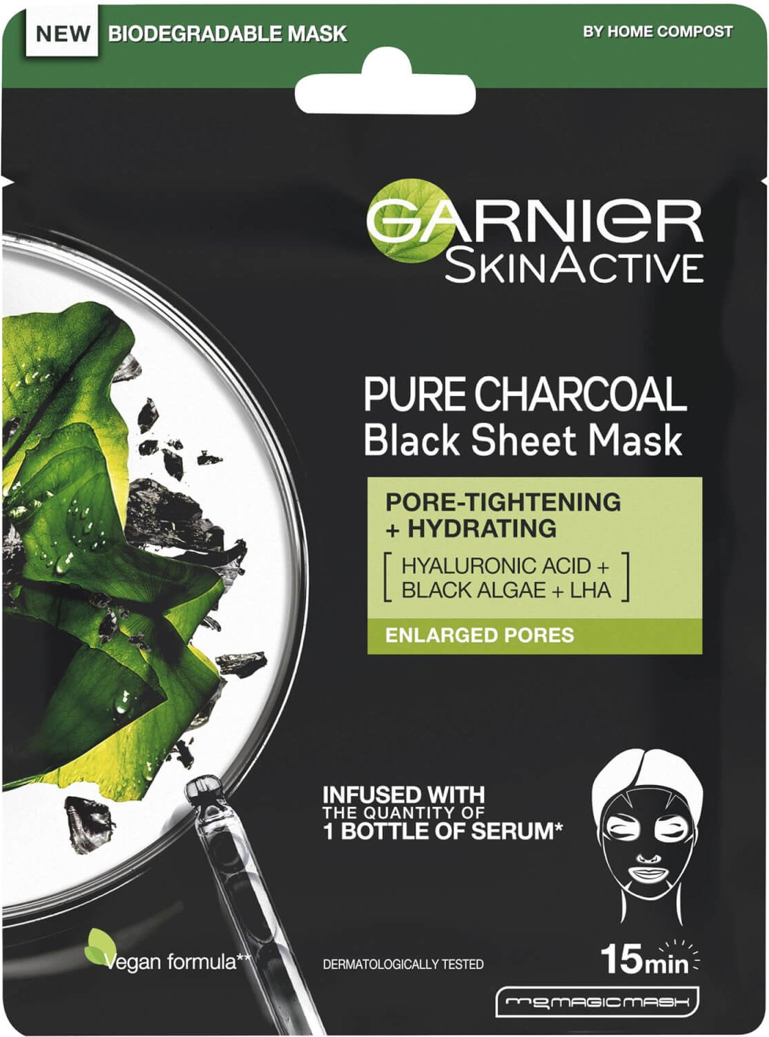 Thumbnail - Garnier Charcoal and Algae Hydrating Face Sheet Mask
