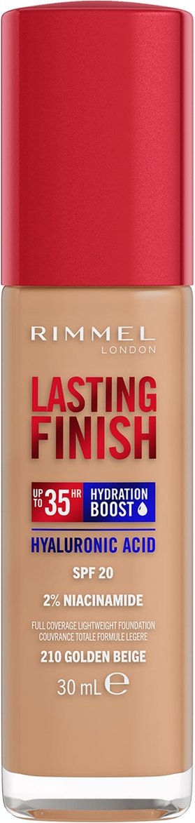 Rimmel Lasting Finish 35Hr Foundation 30 ml (Verschiedene Farbtöne) - 210 Golden Beige