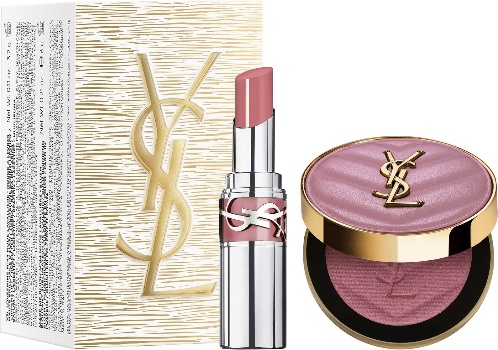 Yves Saint Laurent Make Me Blush Powder 44 & Loveshine lipstick 44 Gift Set