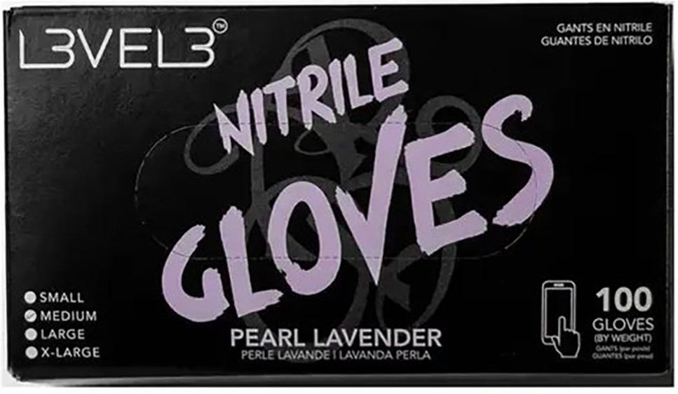 Level3 Nitrile Gloves Medium Pearl Lavender