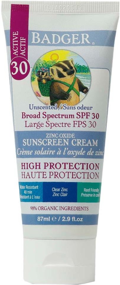 Badger Sunscreen Cream SPF30 Clear Zinc 87 ml
