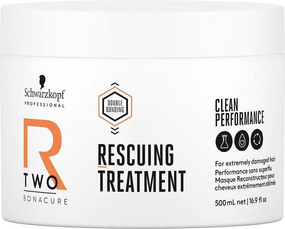 Schwarzkopf Professional Bonacure R-TWO Rescuing Treatment Maske für die Haare Für extrem strapaziertes Haar 500 ml