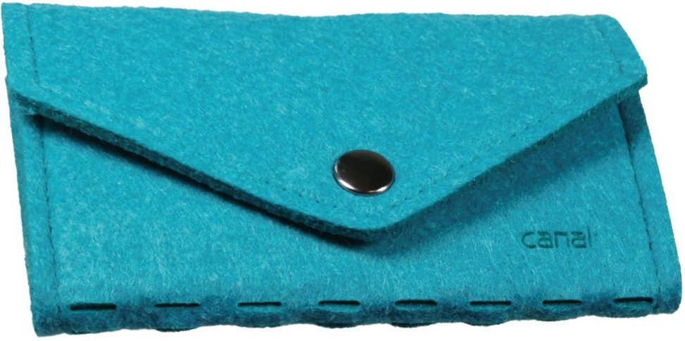Canal Manikür-Etui Filz Druckknopf mint, unbestückt