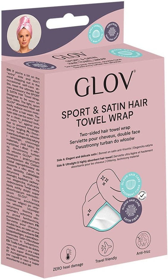 GLOV Sport and Satin Hair Towel Wrap - White