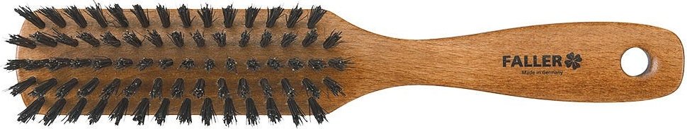 Faller Haarbürste Naturholz lang Naturborsten 5 Reihig