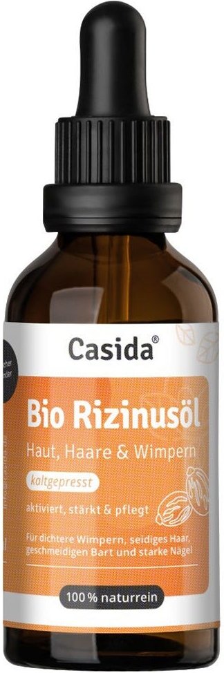 Casida Bio Rizinusöl kaltgepresst für Haut, Haare & Wimpern 50 ml