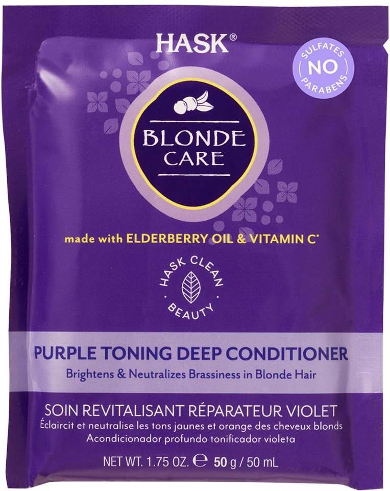 Hask Blonde Purple Toning Deep Conditioner Sachet 50 ml